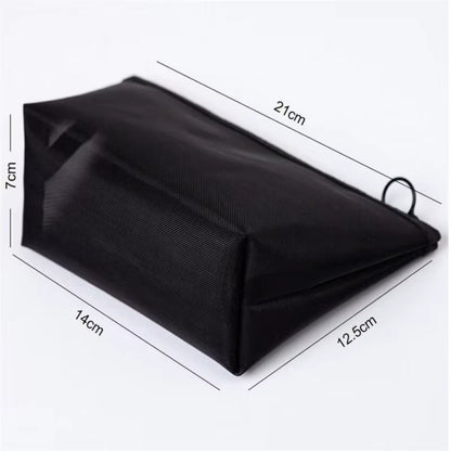 1PCS Women Men Necessary Cosmetic Bag Transparent Travel Organizer Fashion Small Large Black Toiletry Bags Makeup Pouch