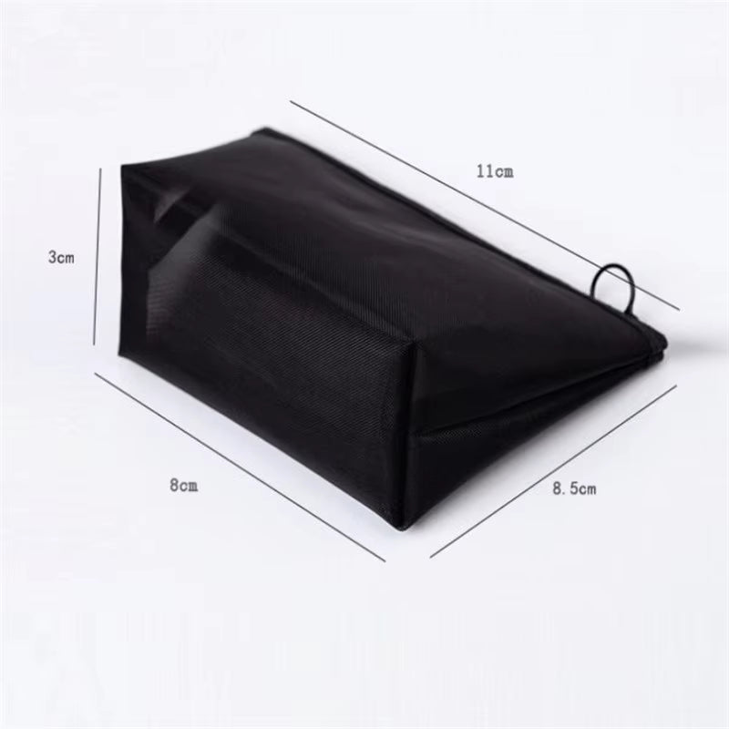1PCS Women Men Necessary Cosmetic Bag Transparent Travel Organizer Fashion Small Large Black Toiletry Bags Makeup Pouch
